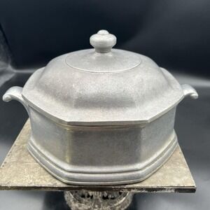 Vintage Wilton Armetale Mulberry Hill Covered Casserole Dish Octagonal RWP